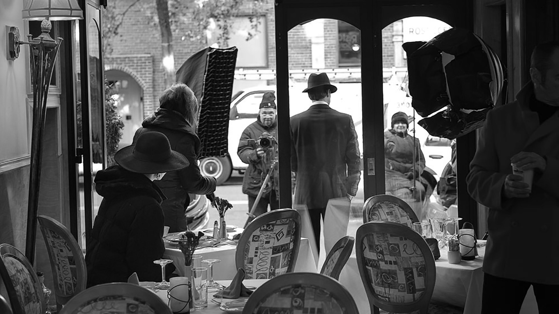 battery wharf photoshoot from inside restaurant looking out