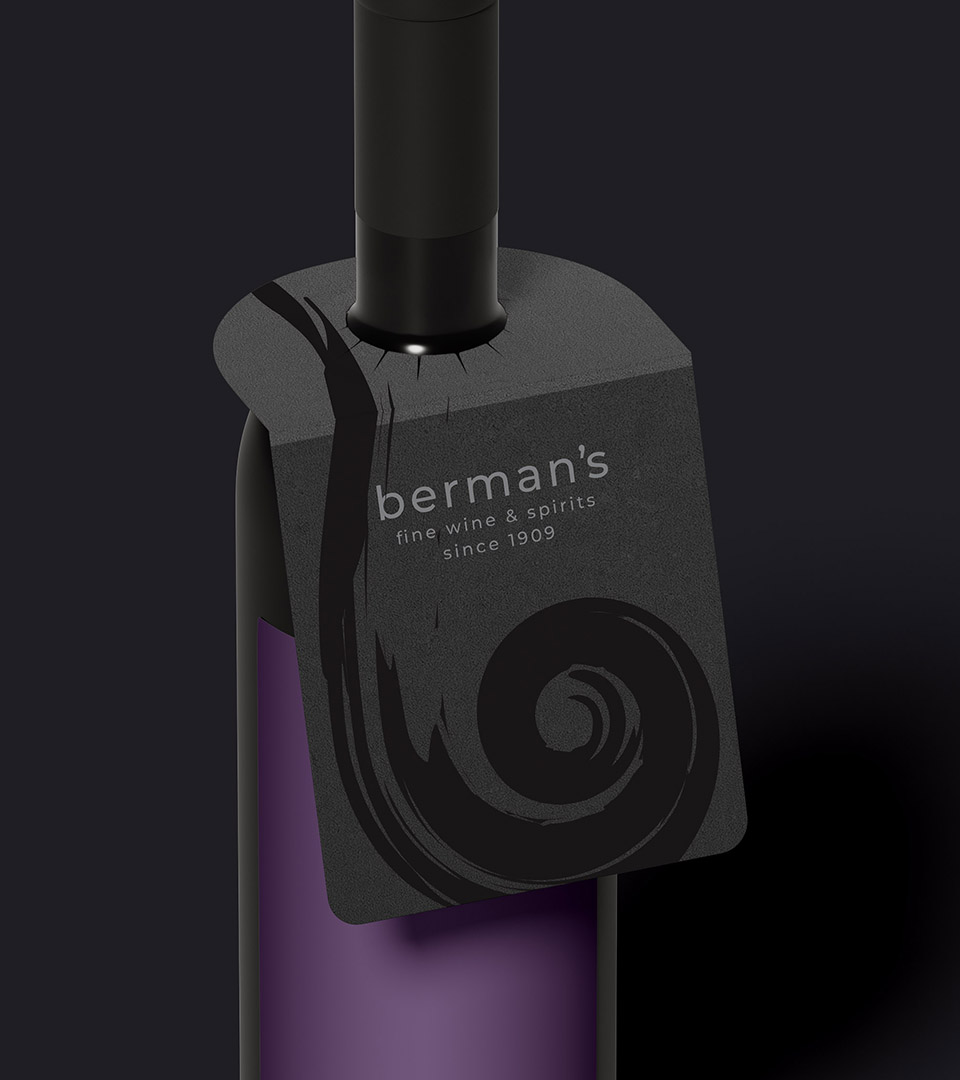 Bermans bottle neck tag