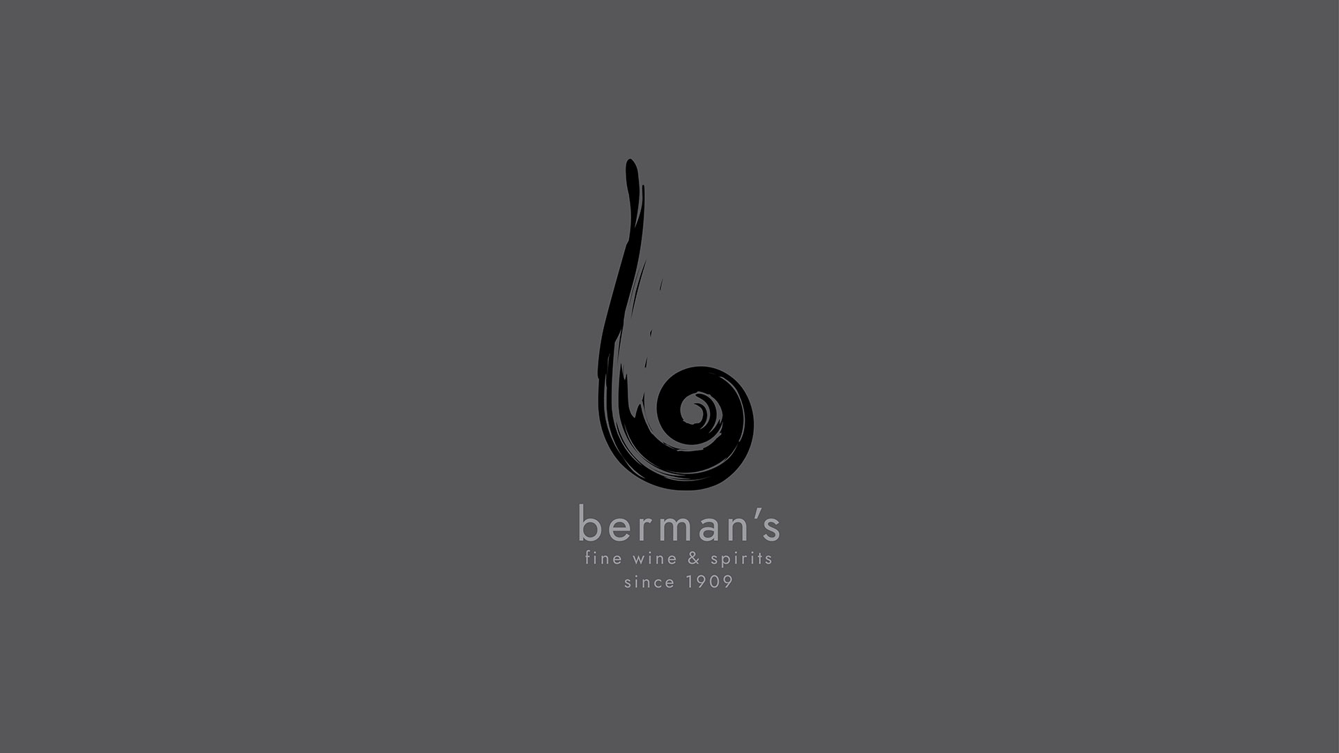 bermans logo on dark gray