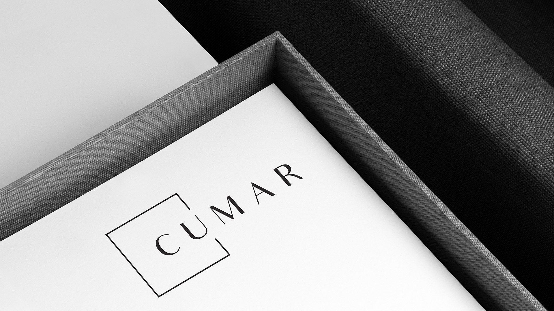 cumar marble and granite logo on letterhead in box