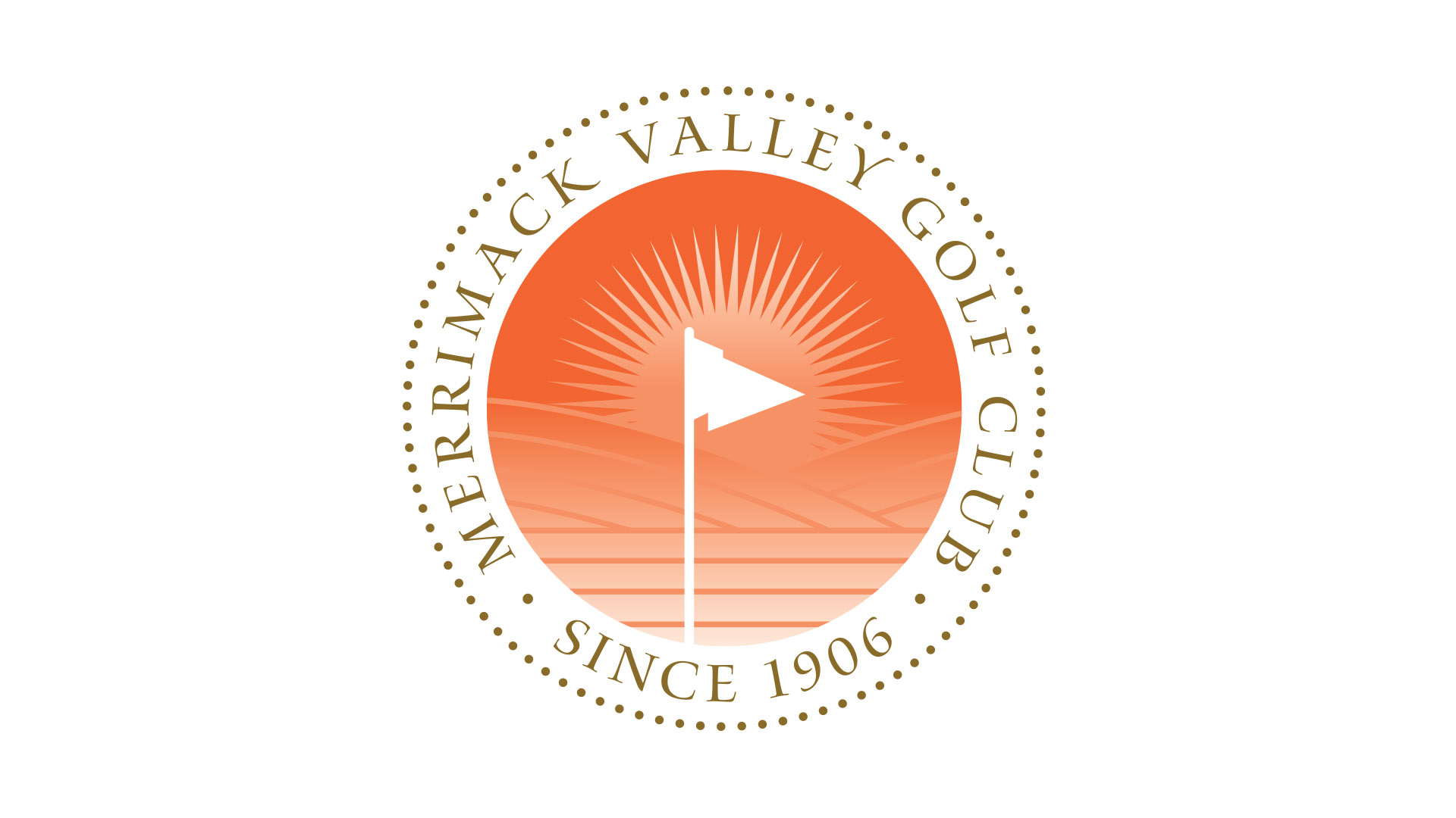 merrimack valley golf club on white with warm red and 1265 gold