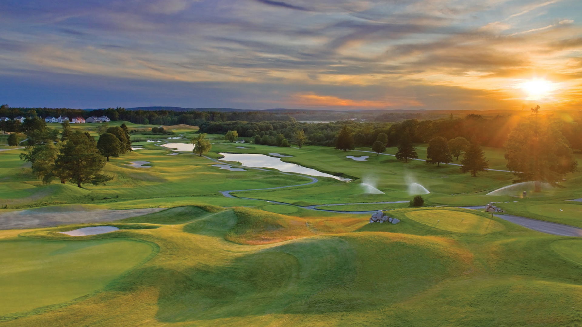 merrimack valley golf club sunset over golf course