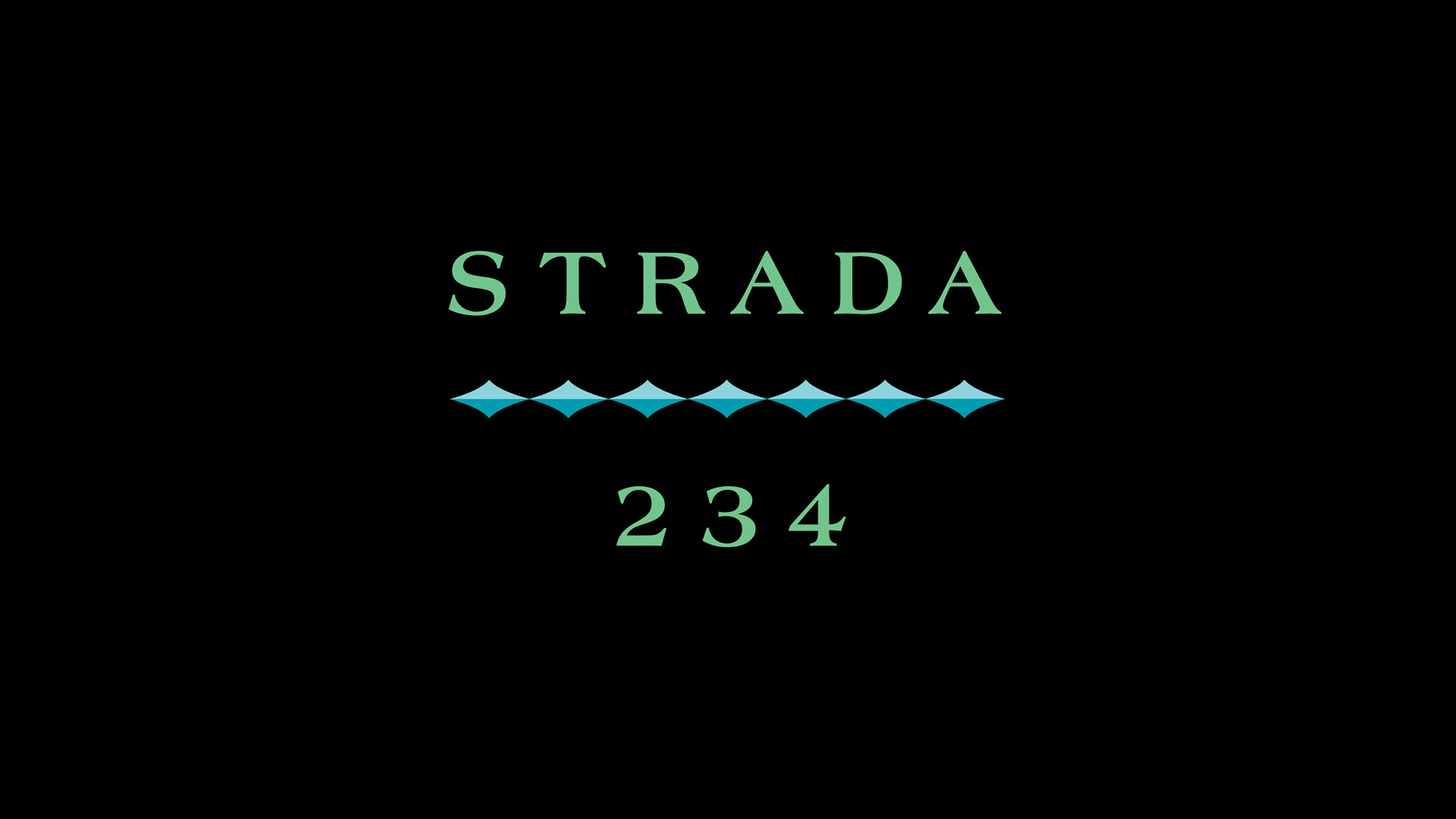 strada 234 logo on black by boston logo design studio