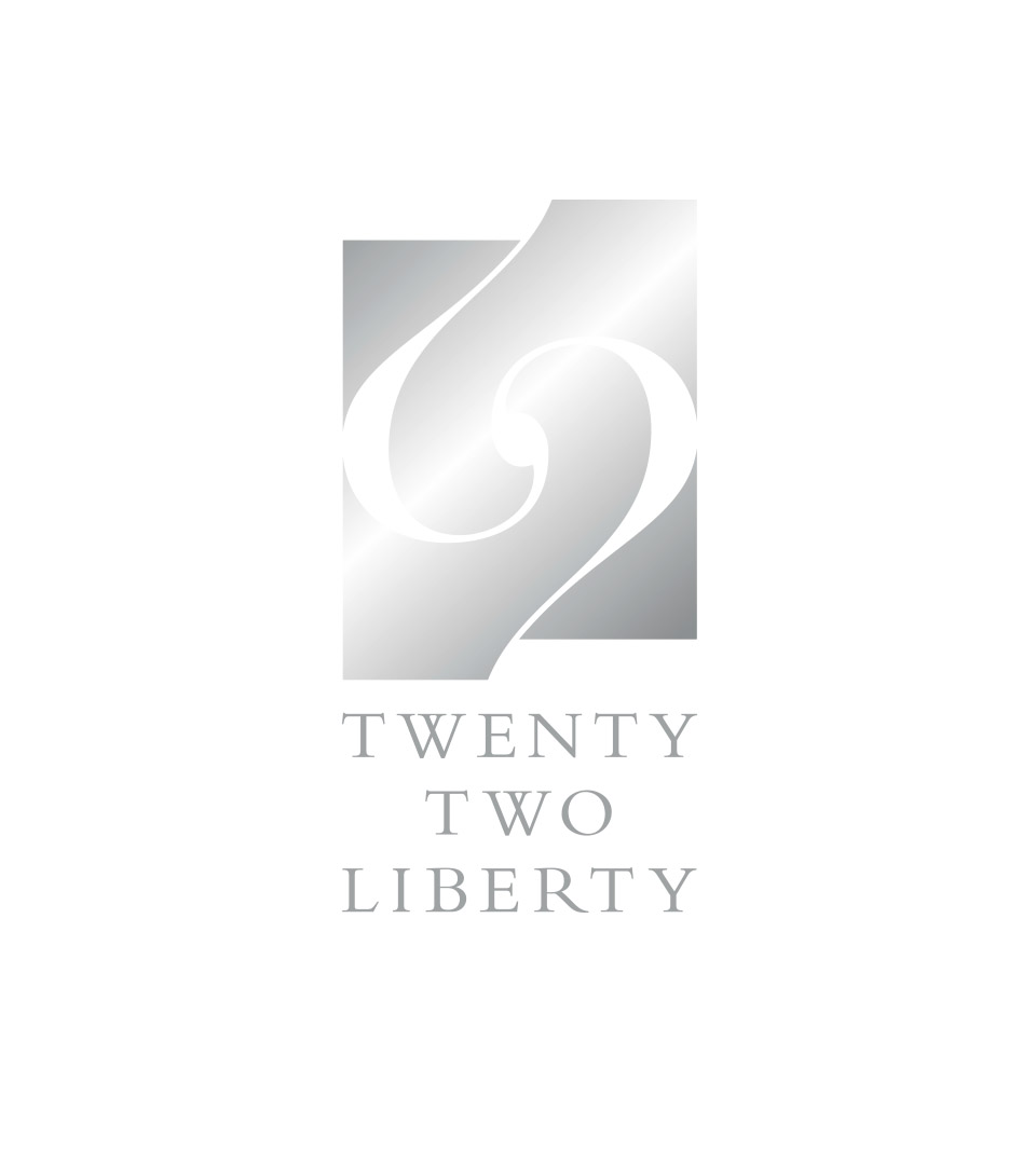 twenty two liberty silver logo vertical